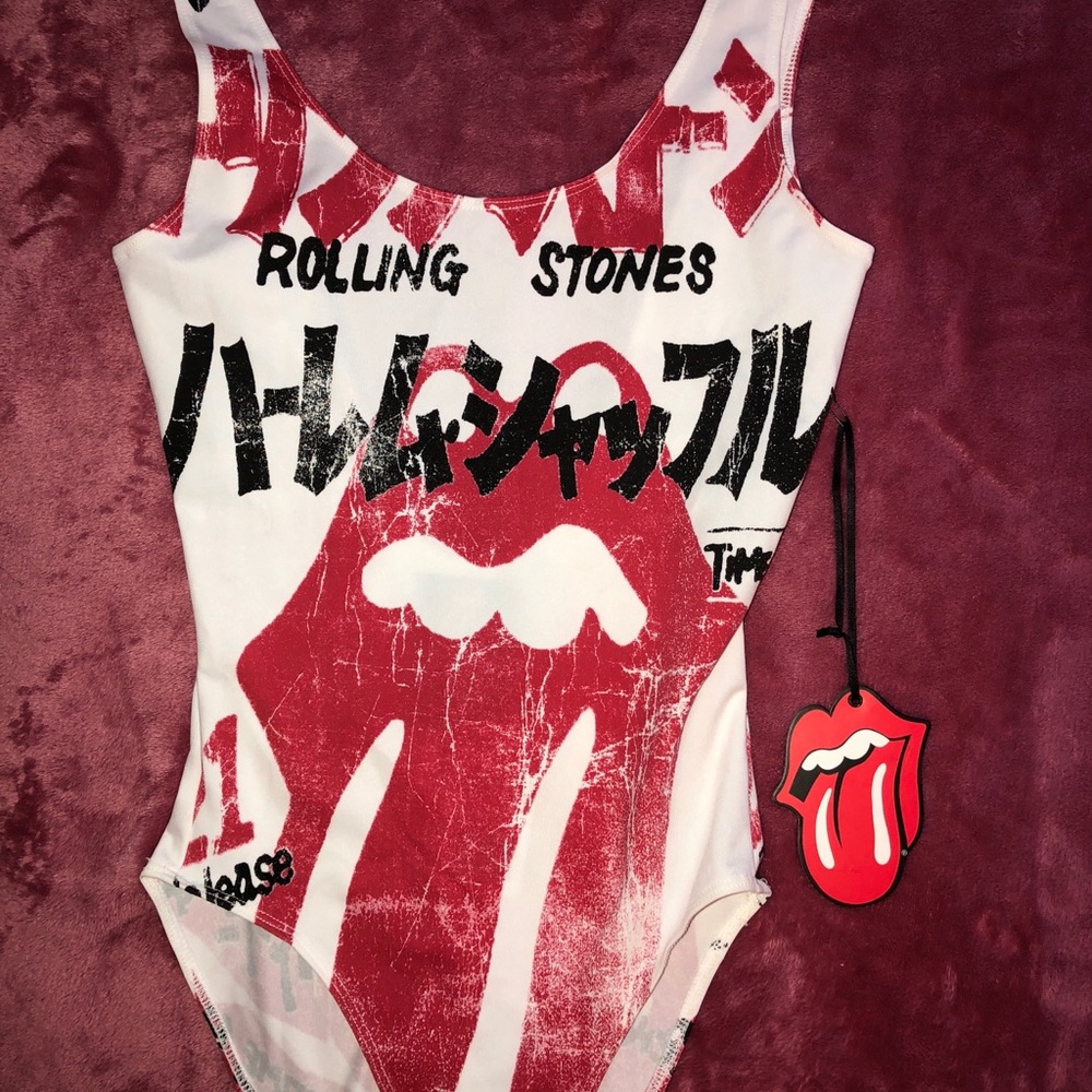 Rolling stones bodysuit / one piece swimsuit